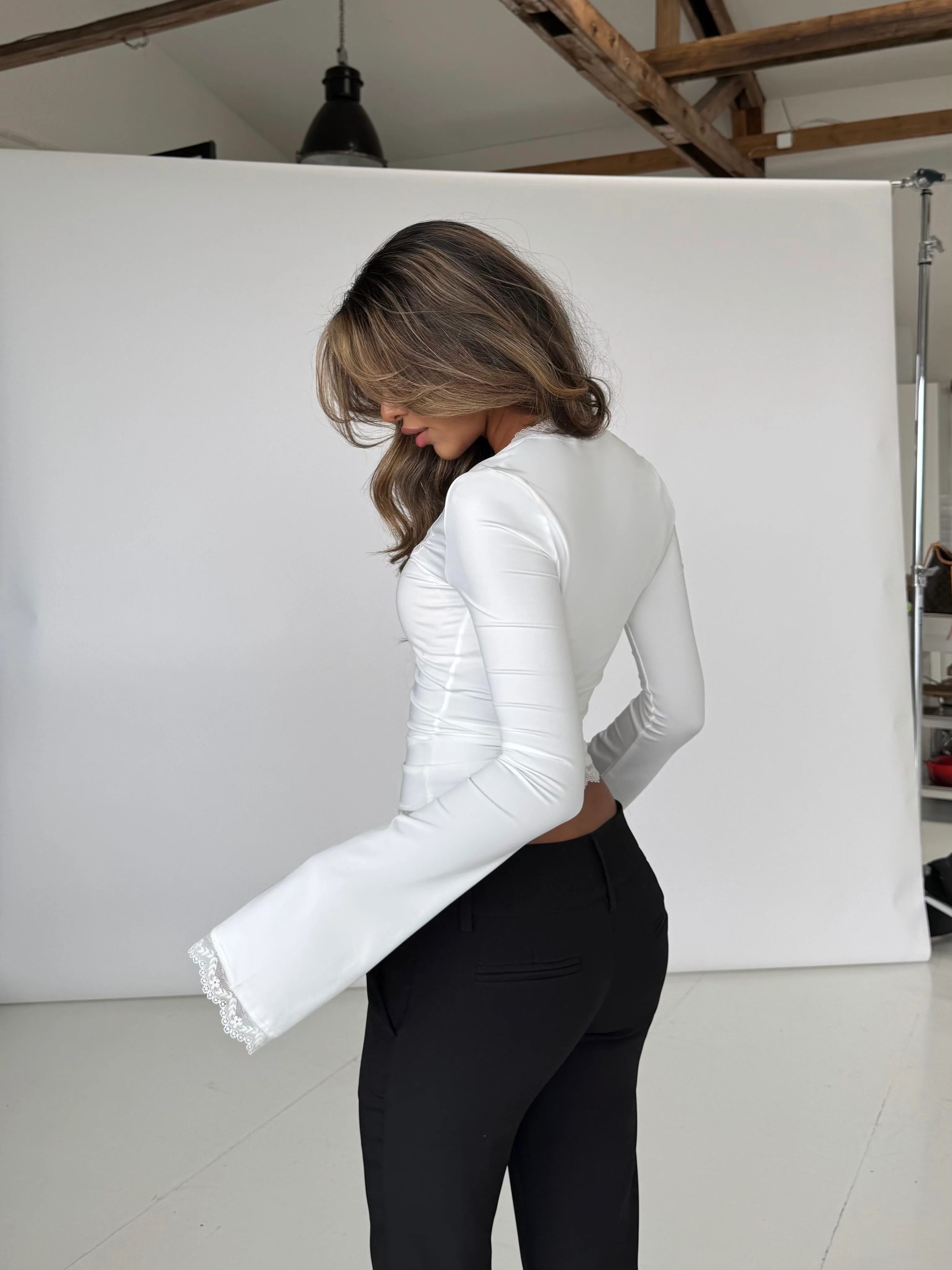 Blair basic lace top - white - Image 5