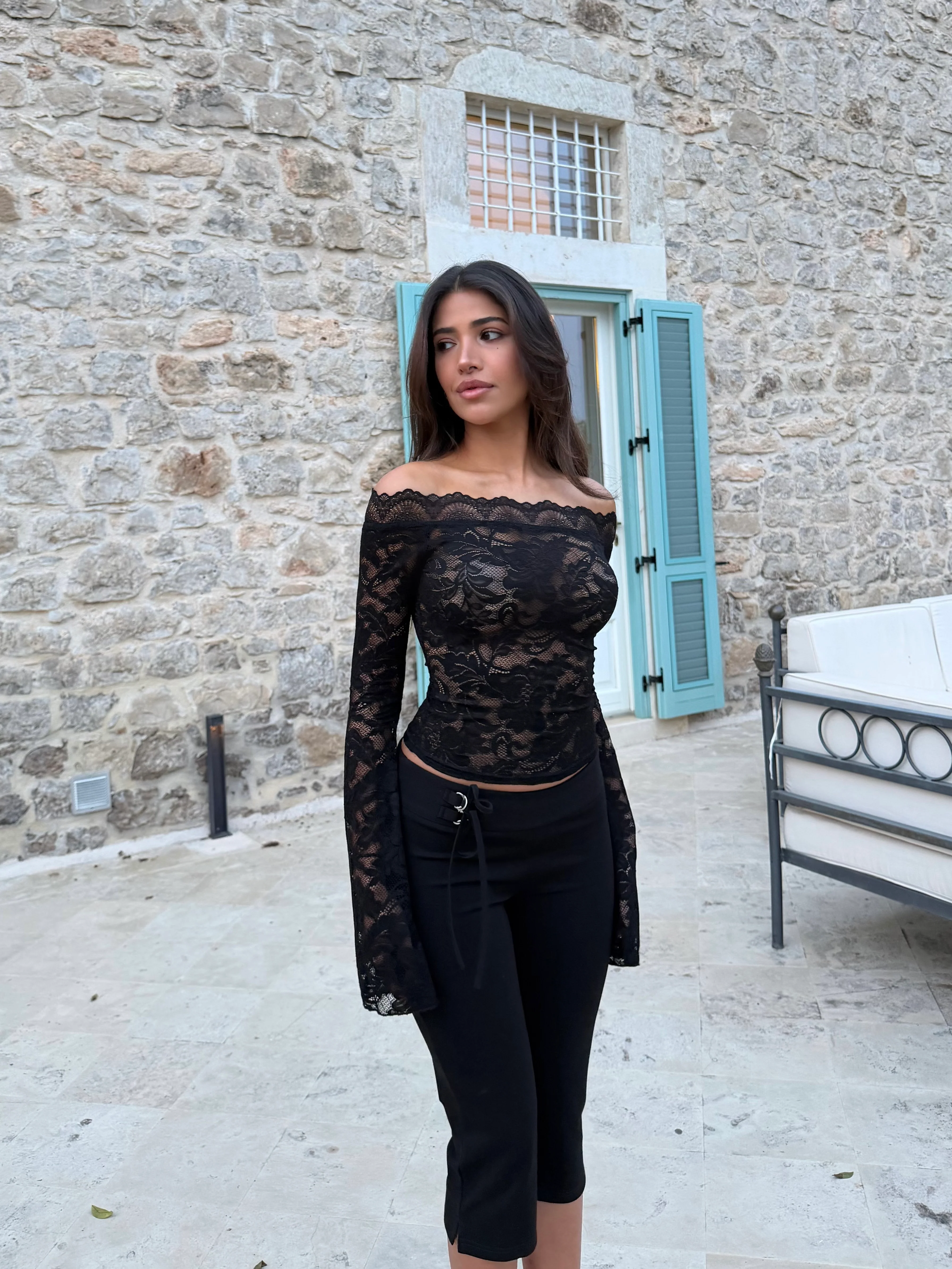 Bari Lace Top – Black - Image 3