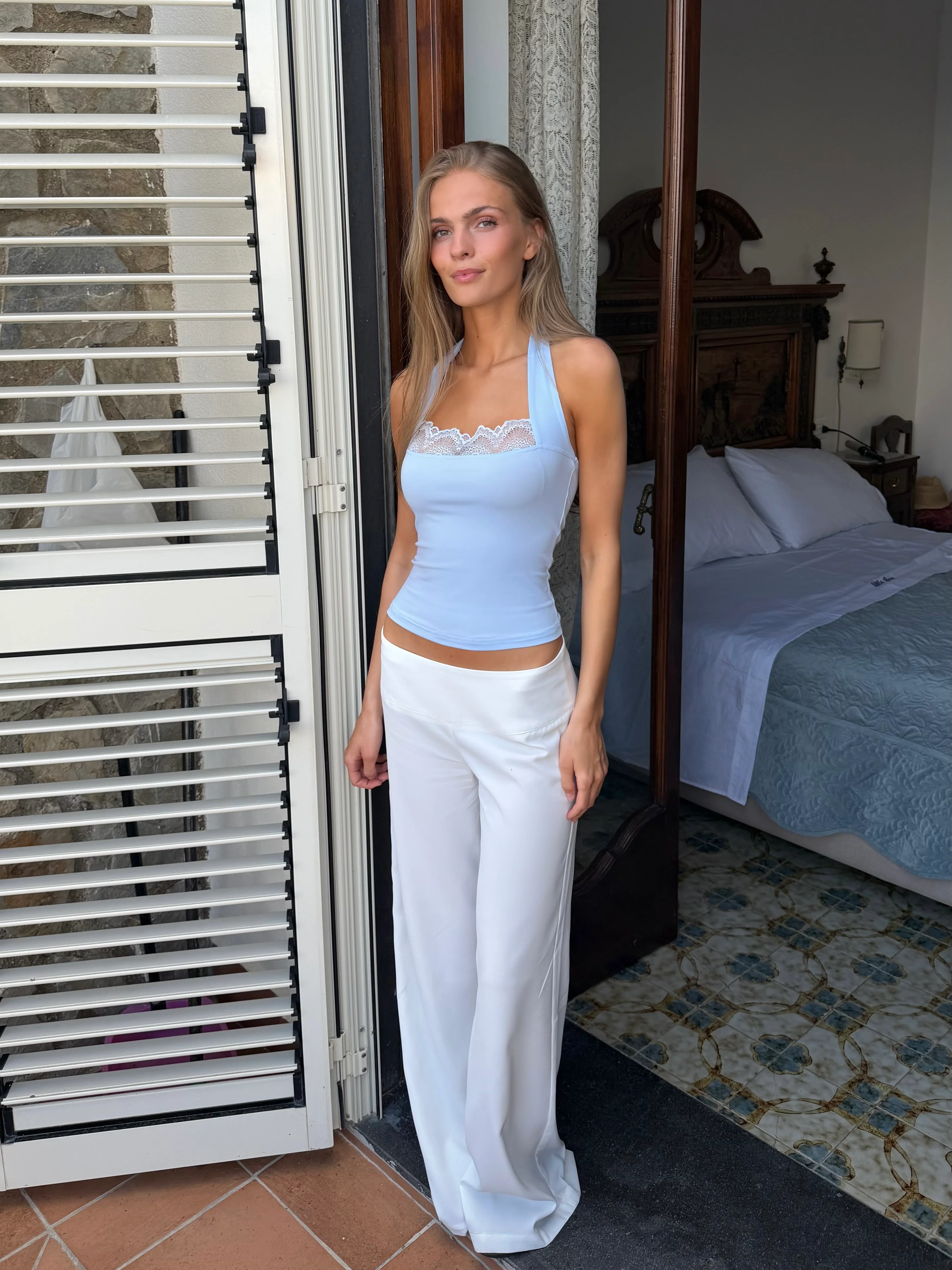 Elia lace top - Light blue - Image 2
