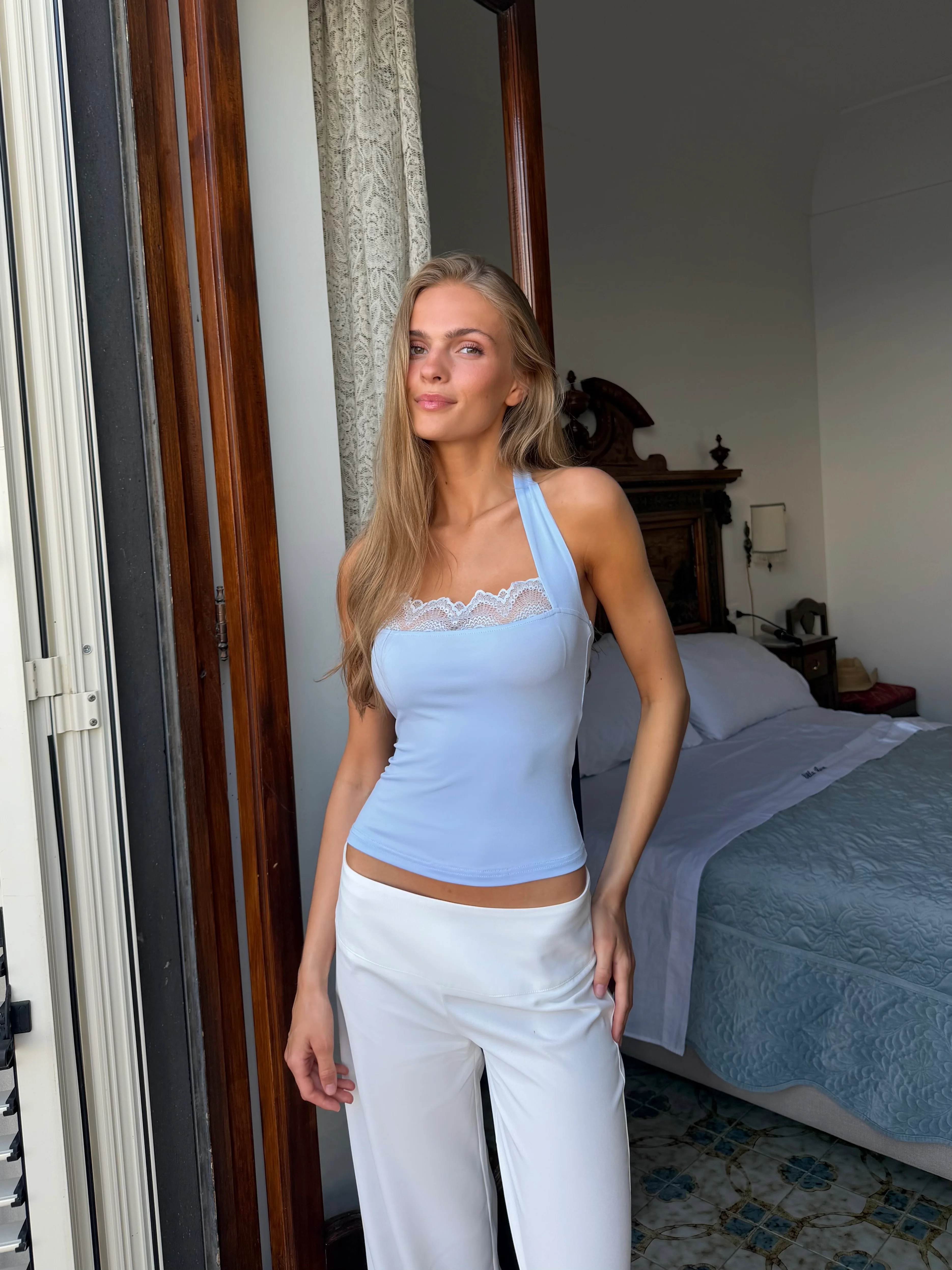 Elia lace top - Light blue - Image 3