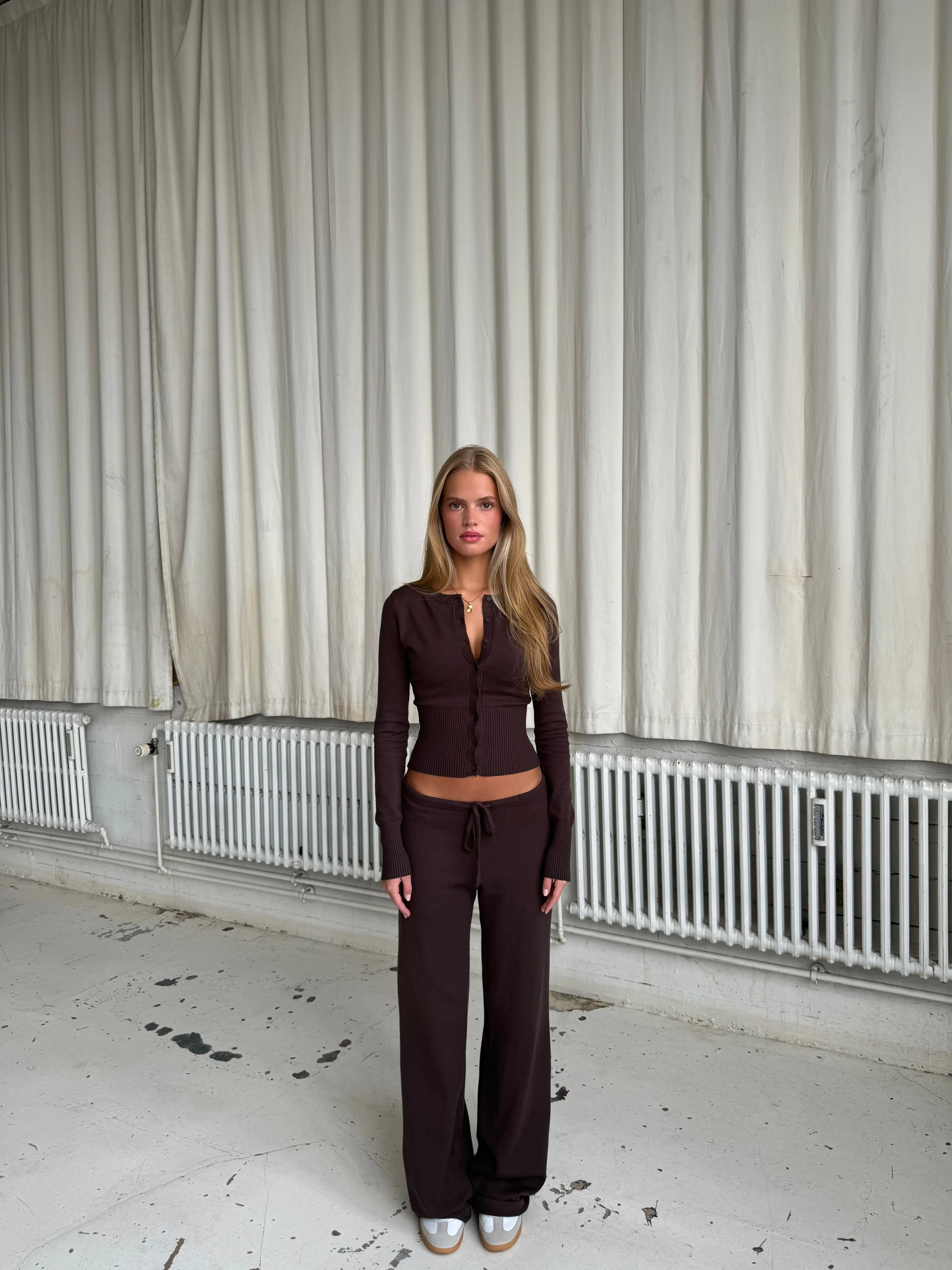 Knit Cardigan - dark brown - Image 2