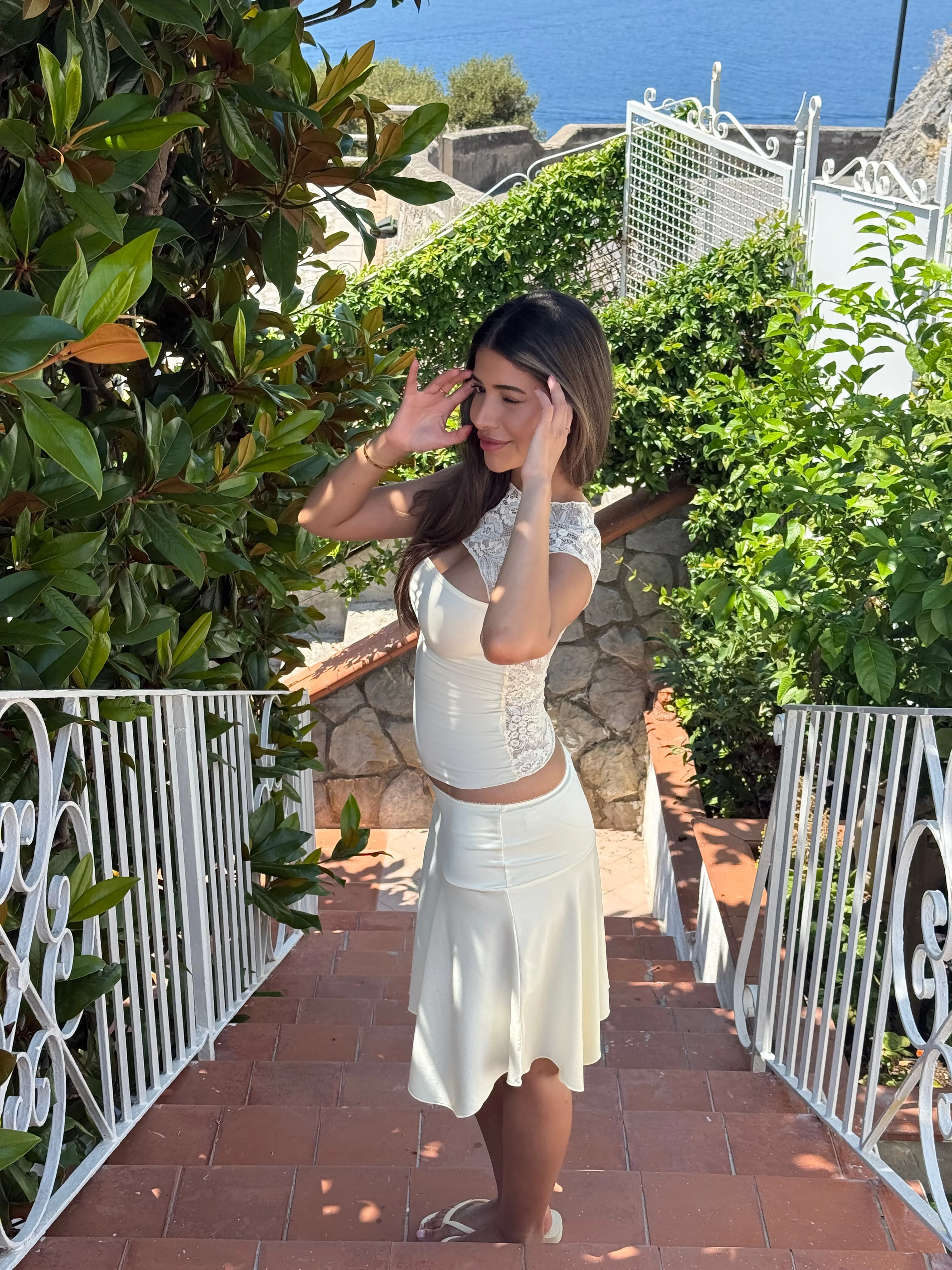 Lara lace top - Light yellow - Image 6
