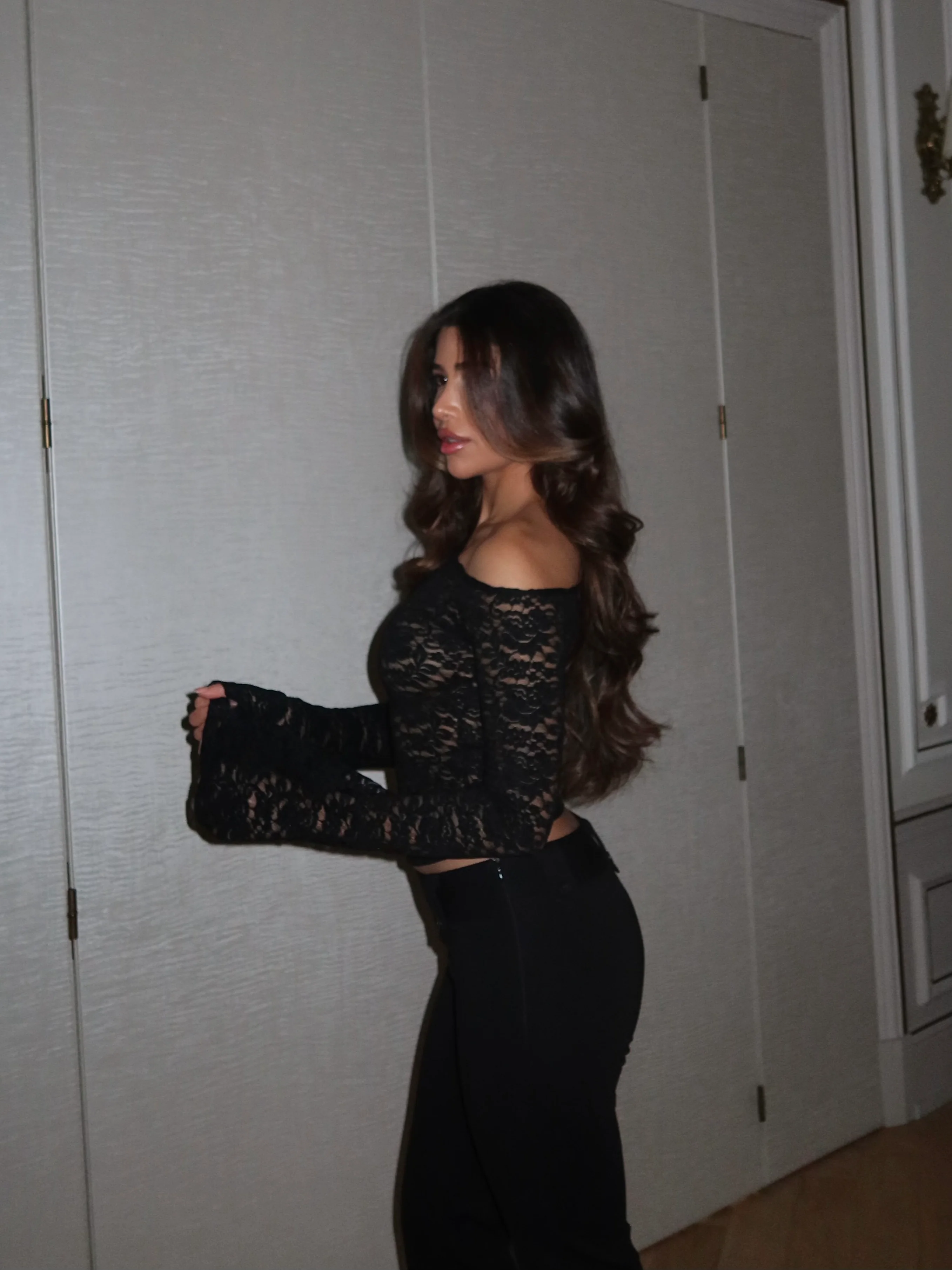 Rina lace top - black - Image 2