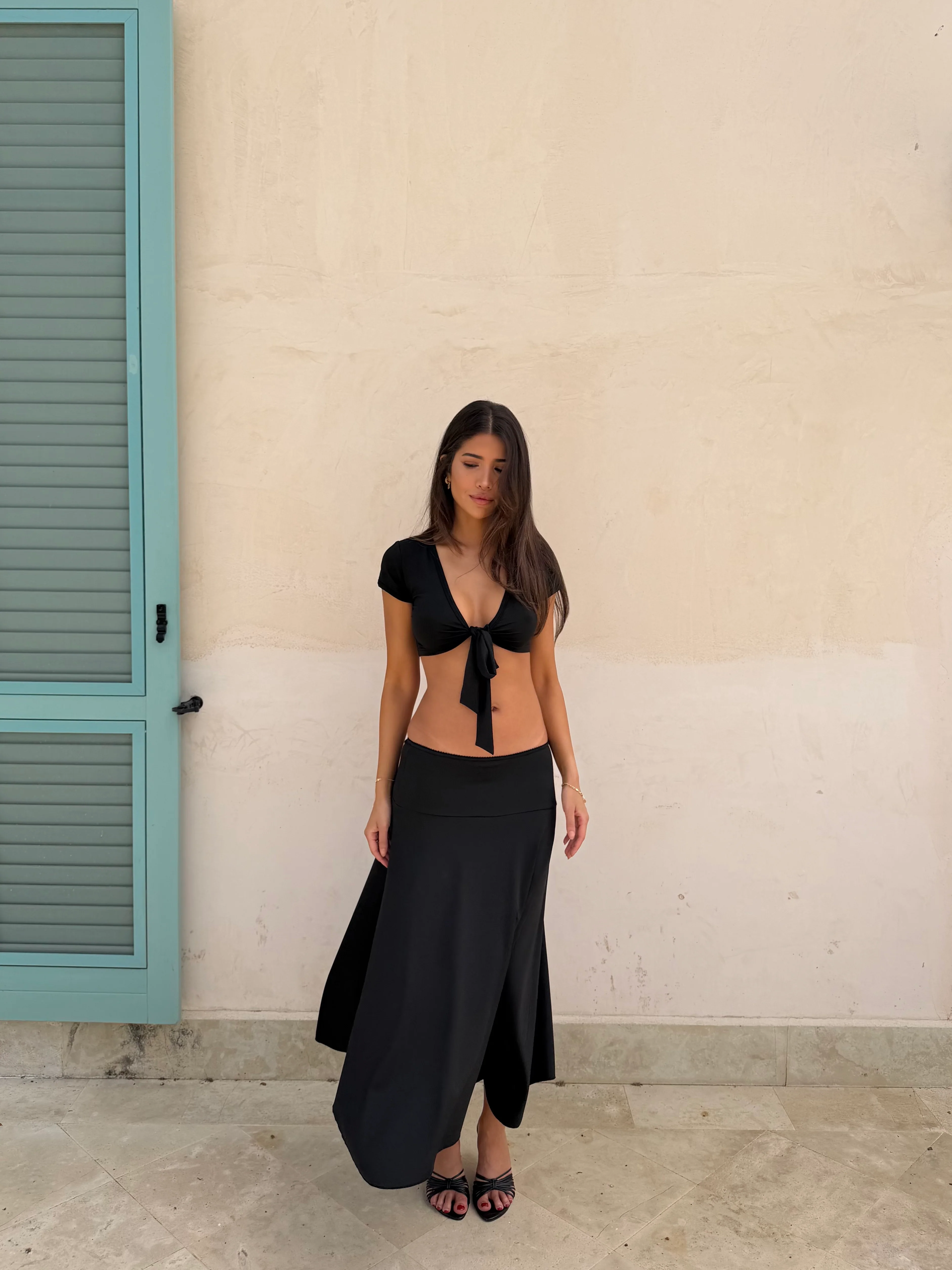 Sira Long Skirt – Black