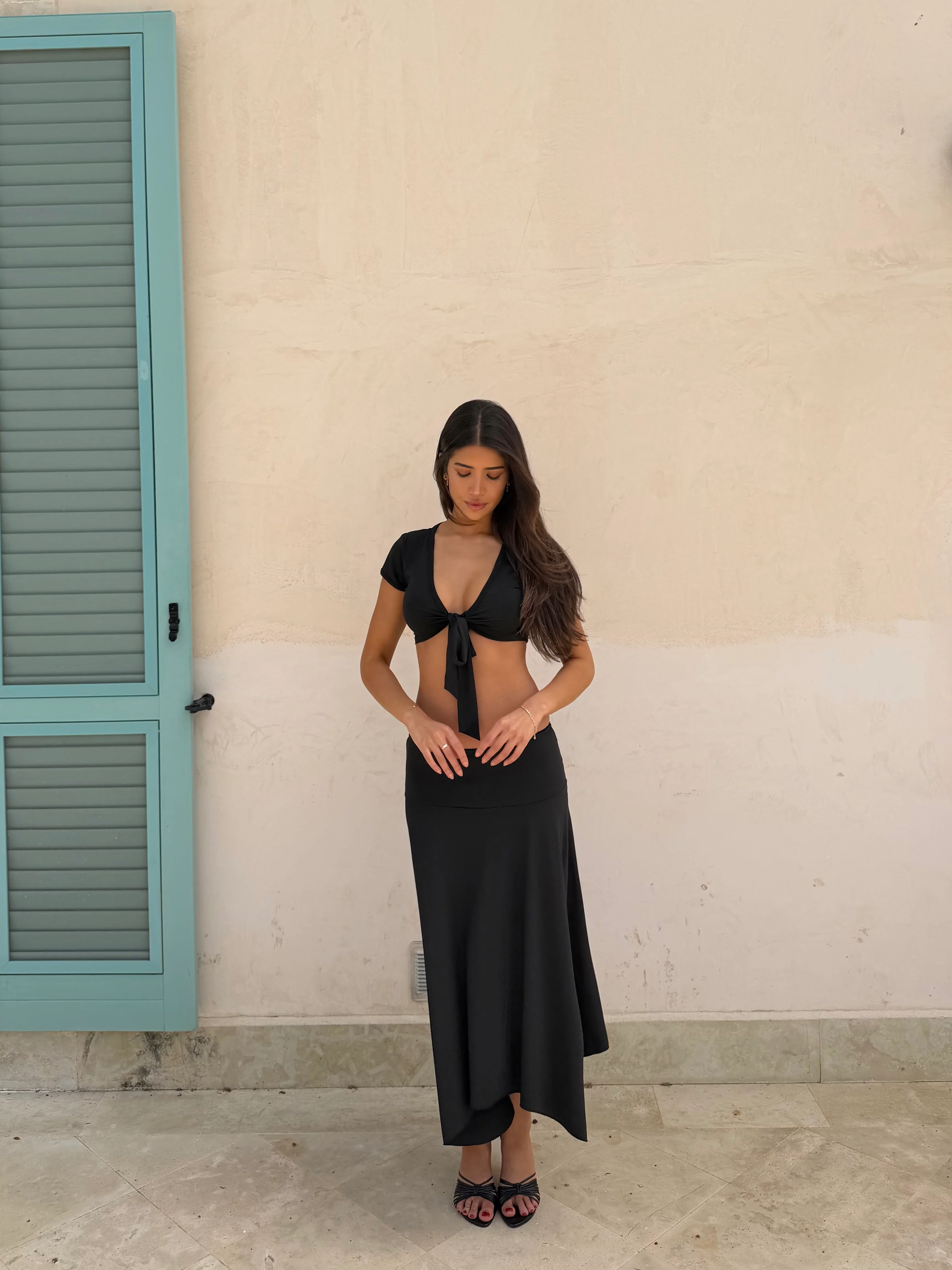 Sira Long Skirt – Black - Image 2