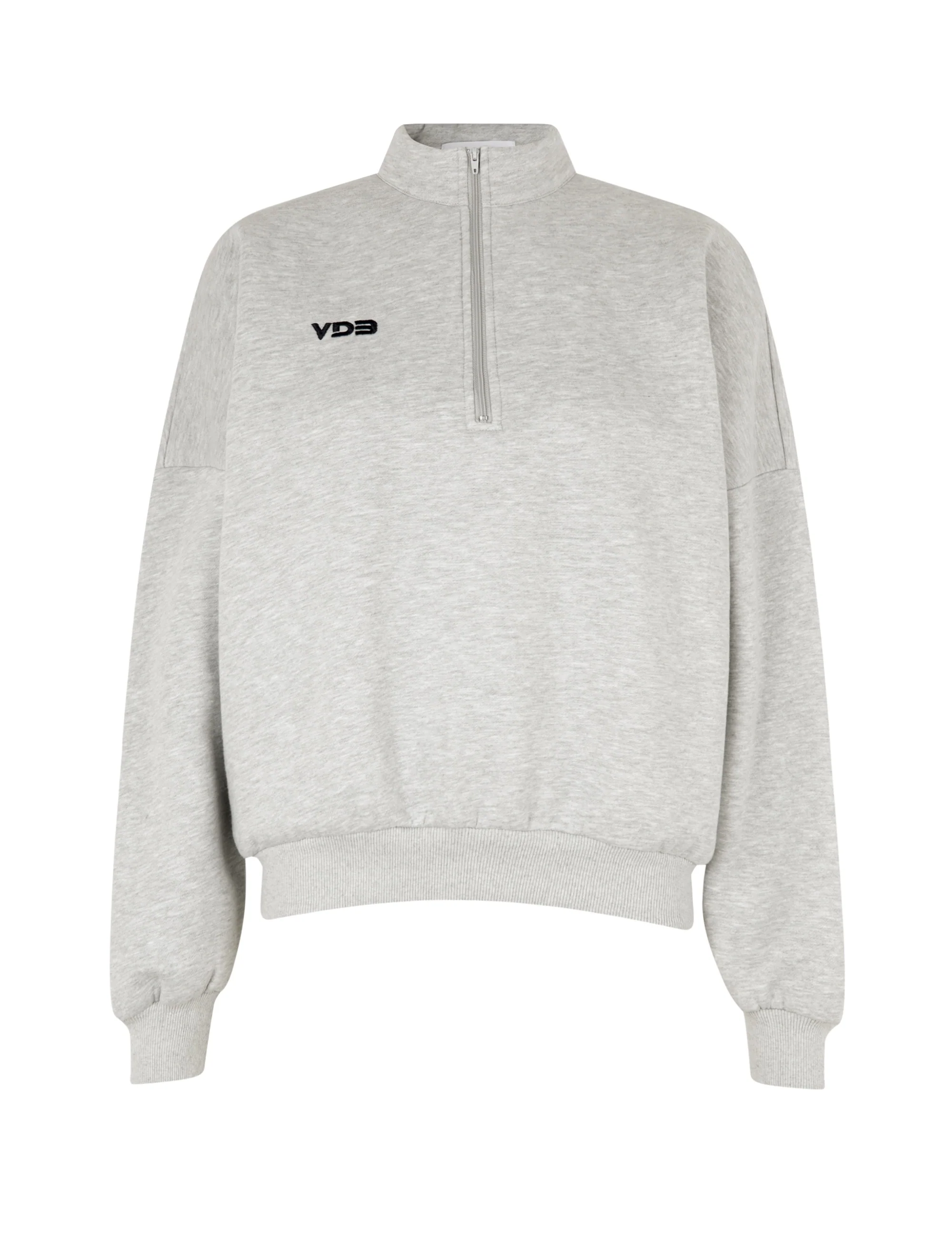 VDB zipper sweatshirt - light gray (dark blue logo) - Image 2